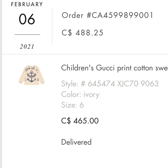 Good condition kid’s Gucci sweater shirt - Picture 2 of 6